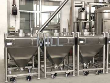 envase inferior cónico del compartimiento del tanque del totalizador de Ibc del polvo del acero inoxidable del vacío 200L