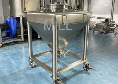 Envase cúbico del tanque del tanque/IBC del totalizador del polvo del vacío IBC del acero inoxidable para el transportador
